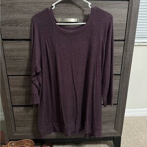 Market & Spruce Long Sleeve Plum Top